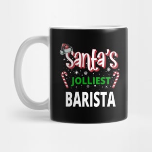 Santa's Jolliest Barista - Holiday Funny Christmas Mug